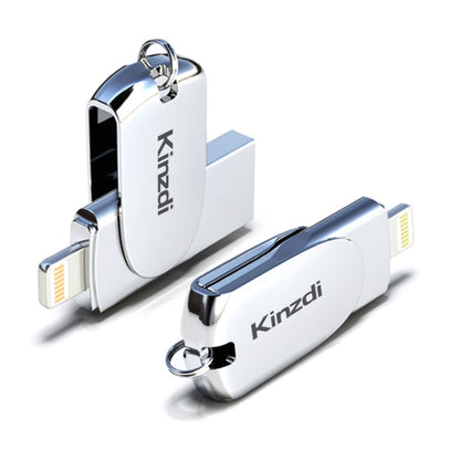 USB-флеш-накопитель Kinzdi 32 ГБ + 8-контактный интерфейс Metal Twister Flash U Disk