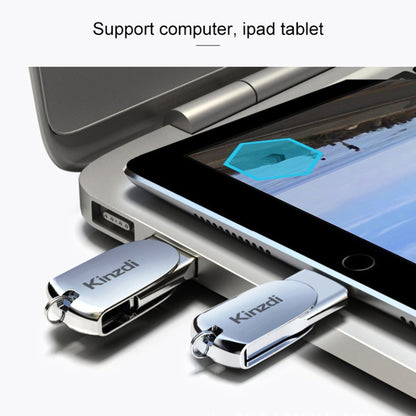 USB-флеш-накопитель Kinzdi 32 ГБ + 8-контактный интерфейс Metal Twister Flash U Disk
