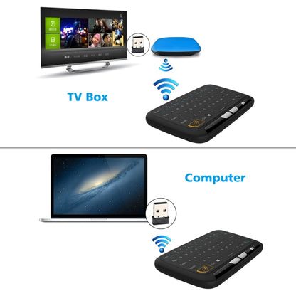 Беспроводная мини-клавиатура Air Mouse H18 2,4 ГГц с QWERTY-клавиатурой, тачпадом и вибрацией для ПК и телевизора