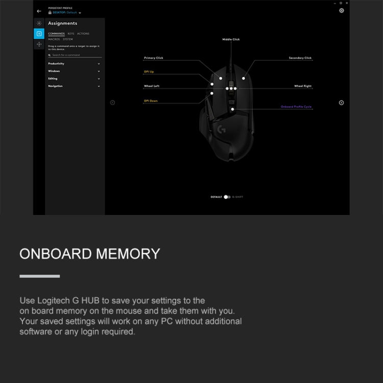 Проводная игровая мышь Logitech G502 HERO с 11 кнопками, длина: 2,1 м