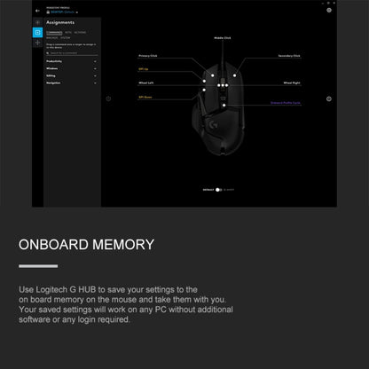 Проводная игровая мышь Logitech G502 HERO с 11 кнопками, длина: 2,1 м
