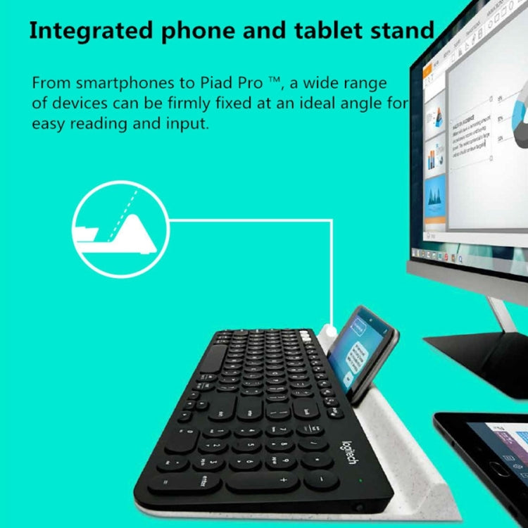Беспроводная клавиатура Logitech K780 Multi-device Bluetooth + Unifying Dual Mode с подставкой