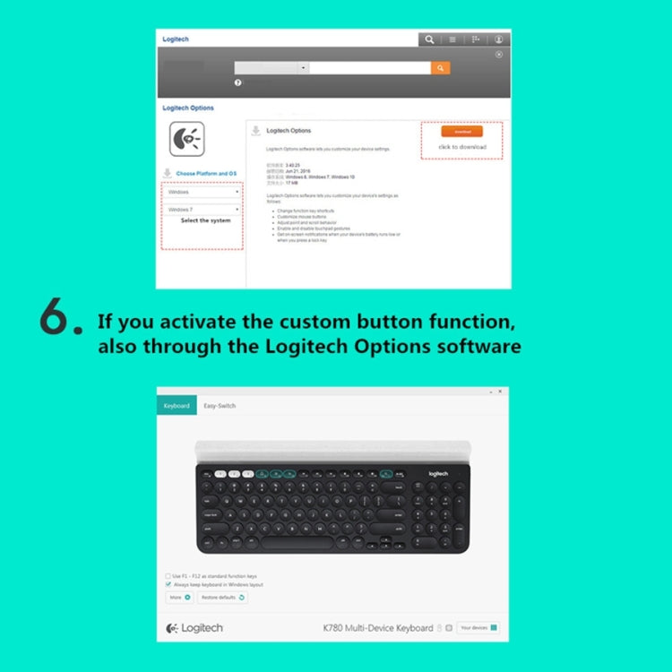 Беспроводная клавиатура Logitech K780 Multi-device Bluetooth + Unifying Dual Mode с подставкой