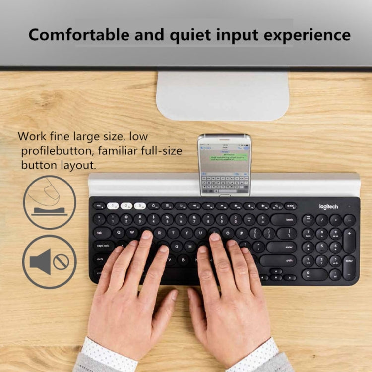 Беспроводная клавиатура Logitech K780 Multi-device Bluetooth + Unifying Dual Mode с подставкой