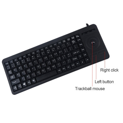 DS-8900 USB-интерфейс, защита от брызг воды, лазерная гравировка символов, цельная проводная клавиатура с трекболом, длина: 1,5 м