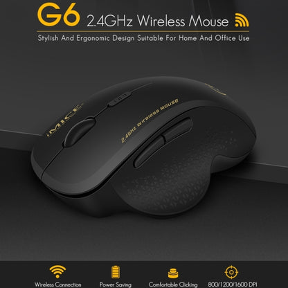 iMICE G6 bezvadu pele 2.4G biroja pele ar 6 pogām spēļu pele