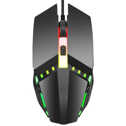 Проводная игровая мышь HXSJ S200 USB2.0 с разрешением 1600 точек на дюйм, регулируемая, с 4 клавишами, цветная, светящаяся, длина: 1,5 м