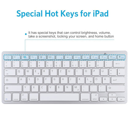 WB-8022 Ultra-thin Wireless Bluetooth Keyboard, German Keys