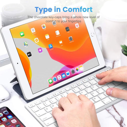 WB-8022 Ultra-thin Wireless Bluetooth Keyboard, German Keys