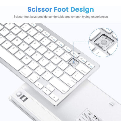 WB-8022 Ultra-thin Wireless Bluetooth Keyboard, German Keys