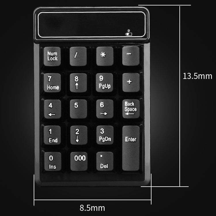 Беспроводная цифровая клавиатура MC Saite 525RF с 19 клавишами, 2.4G