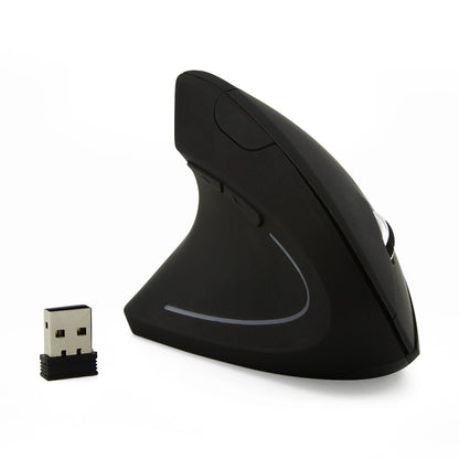 CM0093 Battery Version 2.4GHz Three-button Wireless Optical Mouse Vertical Mouse for Left-hand, Resolution: 1000DPI / 1200DPI / 1600DPI