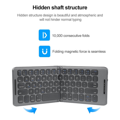 B088 Universāla Mini Salokāma Trīskanālu Bluetooth Bezvadu Klaviatūra