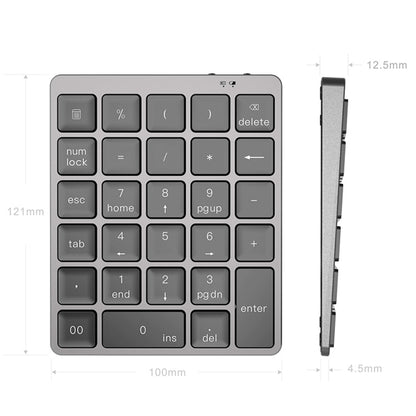 N960 Ultra-thin Universal Aluminum Alloy Rechargeable Wireless Bluetooth Numeric Keyboard
