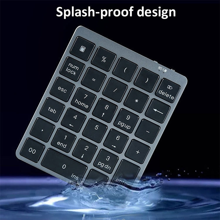 Беспроводная цифровая клавиатура N970 Pro с двумя режимами работы, перезаряжаемая, из алюминиевого сплава, Bluetooth, с USB-концентратором