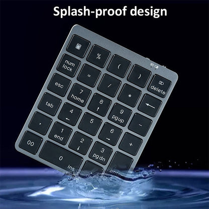 Беспроводная цифровая клавиатура N970 Pro с двумя режимами работы, перезаряжаемая, из алюминиевого сплава, Bluetooth, с USB-концентратором
