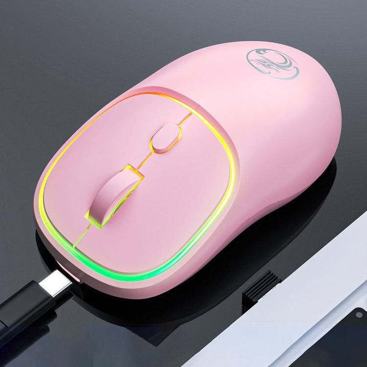 iMICE W-618 Rechargeable 4 Buttons 1600 DPI 2.4GHz Bluetooth Silent Wireless Mouse for Computer PC Laptop