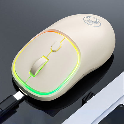 iMICE W-618 Rechargeable 4 Buttons 1600 DPI 2.4GHz Bluetooth Silent Wireless Mouse for Computer PC Laptop