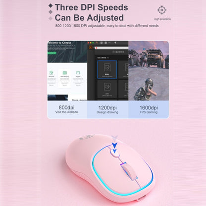 iMICE W-618 Rechargeable 4 Buttons 1600 DPI 2.4GHz Bluetooth Silent Wireless Mouse for Computer PC Laptop