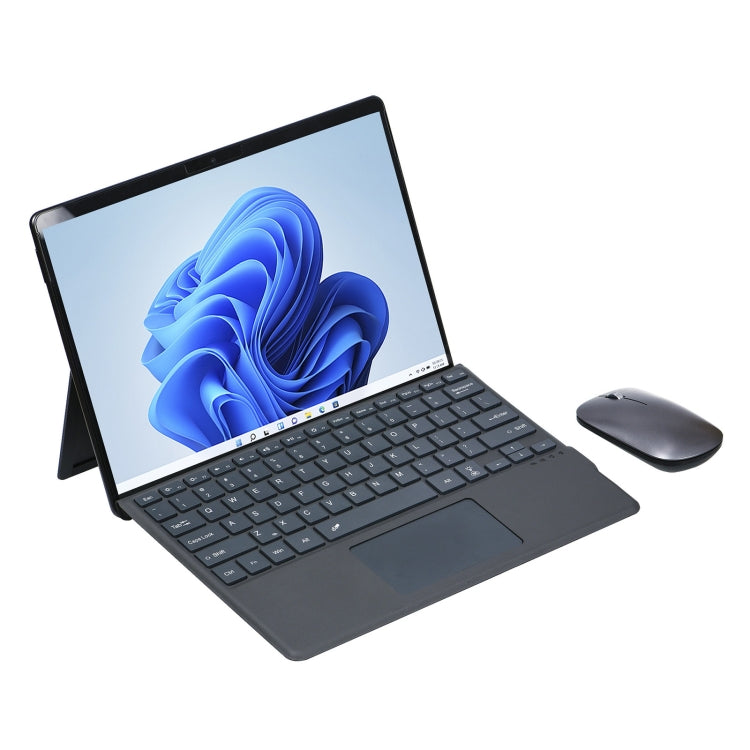 Чехол-клавиатура Bluetooth с цветной подсветкой и слотом для стилуса для планшета Microsoft Surface Pro 8 из кожи