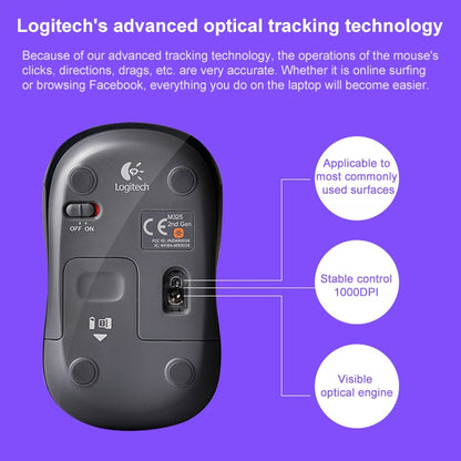 Logitech M325S 1000DPI 2,4 GHz ergonomiska bezvadu pele
