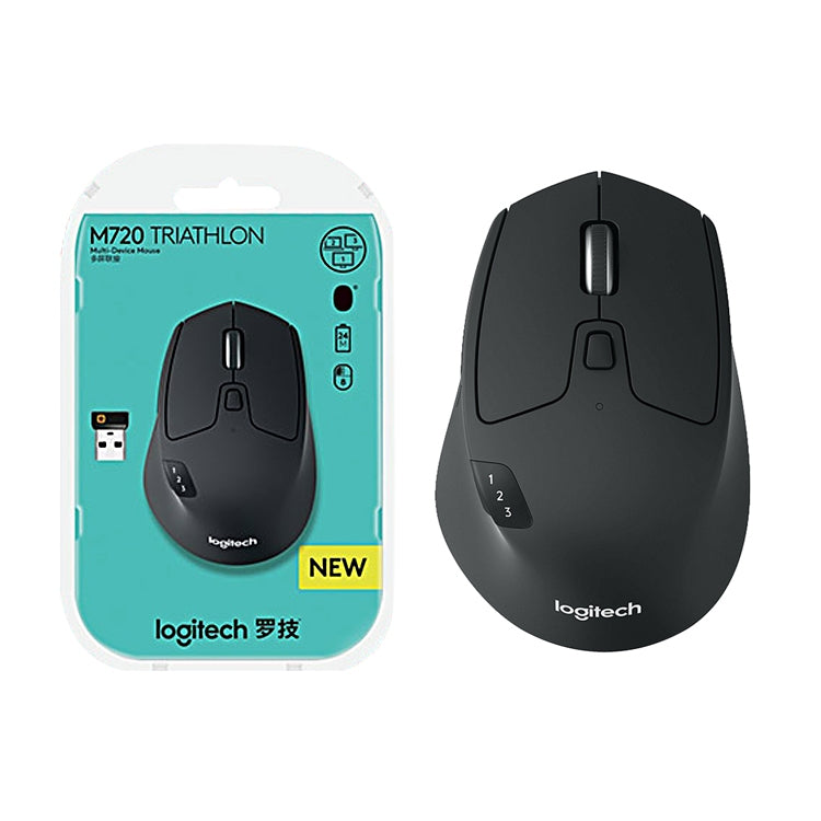 Logitech M720 bezvadu Bluetooth pele ar 1000DPI, 2,4 GHz, daudzrežīmu,