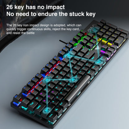 AULA S2022 USB vadu mehāniskā tastatūra