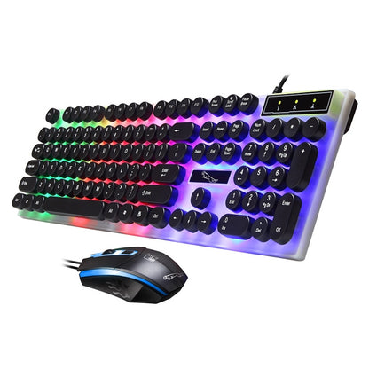 Комплект из светящейся проводной клавиатуры и мыши ZGB G21