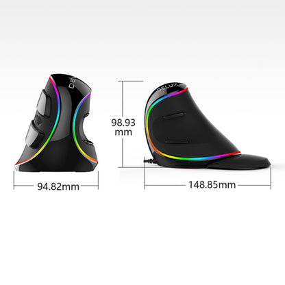 DELUX M618 Plus RGB vadu optiskā pele ergonomiska vertikāla pele 4000DPI
