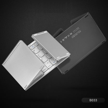 Беспроводная клавиатура Bluetooth B033 с тремя складными клавишами и сенсорной панелью