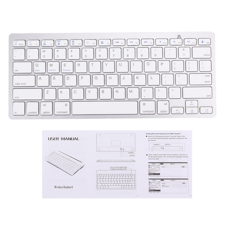 Беспроводная ультратонкая клавиатура Bluetooth BK-3001 с 78 клавишами для Windows/iPad/iPhone