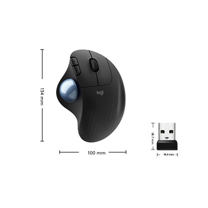 Logitech ERGO M575 radošā bezvadu kursorbumbas pele