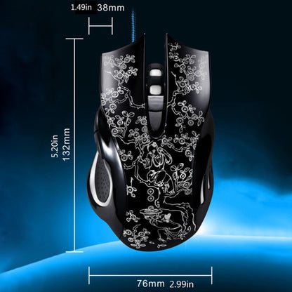Проводная оптическая игровая мышь для киберспорта ZGB 169 USB 2400 точек на дюйм с четырьмя скоростями, регулируемой светодиодной подсветкой и противовесом, длина: 1,45 м