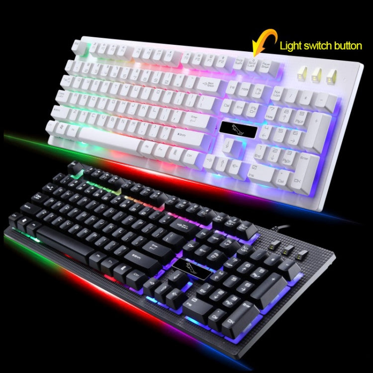 Игровая клавиатура ZGB G20 с 104 клавишами, USB, проводная, механическая, светящаяся на ощупь