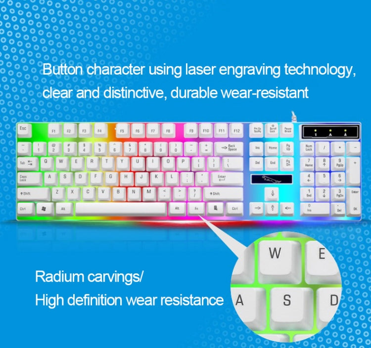 ZGB G21 104-клавишная USB-проводная механическая клавиатура с цветной подсветкой для офиса и игр