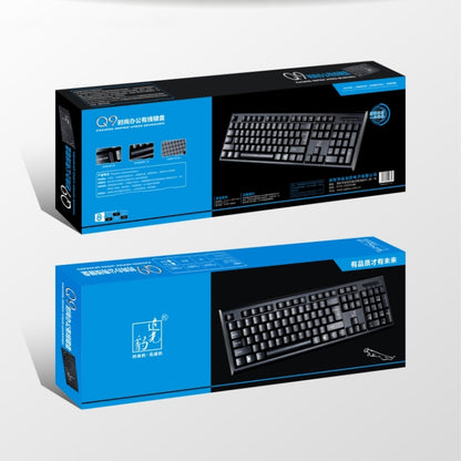 ZGB Q9 104 taustiņu USB vadu režģa tekstūras vispārējā spēļu biroja tastatūra