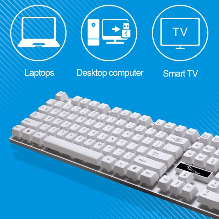 ZGB Q17 104 taustiņu USB vadu piekares spēļu biroja tastatūra klēpjdatoram, datoram