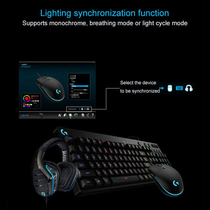 Logitech G102 6-keys RGB Glowing 6000DPI Five-speed Adjustable Wired Optical Gaming Mouse, Length: 2m