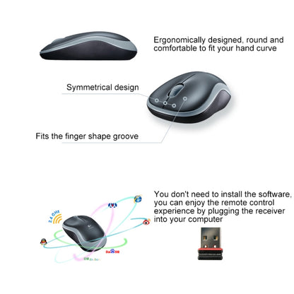 Logitech M185 bezvadu optiskā pele ar 2,4 GHz 3 taustiņiem, 1000 DPI, bezvadu darbības rādiuss: 10 m
