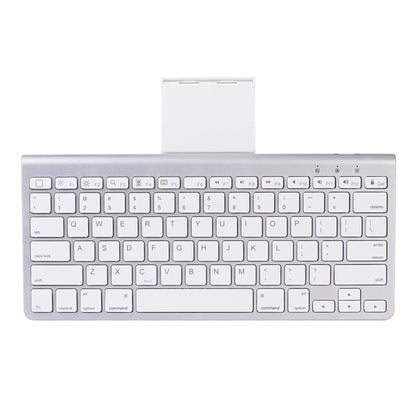 MC Saite 460BT 78 Keys Ultra-thin Mini Wireless Bluetooth Keyboard, Built-in Holder, Support Android / iOS / Windows System(Silver)