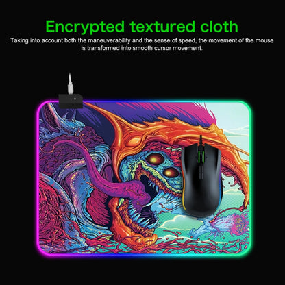 Коврик для мыши с подсветкой "Computer Monster Pattern", размер: 90 x 40 x 0,4 см