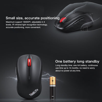 Lenovo ThinkLife divu režīmu izslēgšanas bezvadu Bluetooth pele
