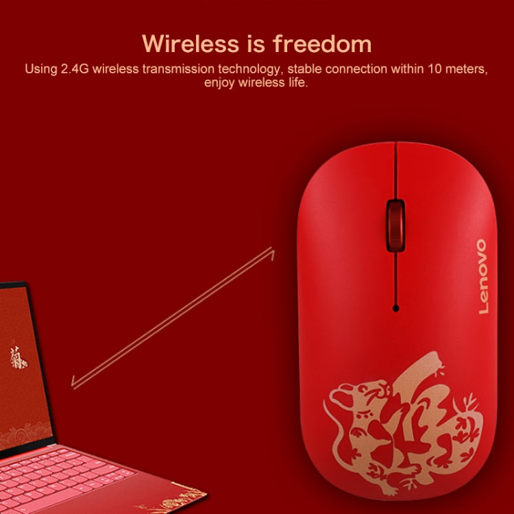 Lenovo Air Handle vieglā, pārnēsājamā bezvadu pele ar klusinātu funkciju, Blessing Mouse versija