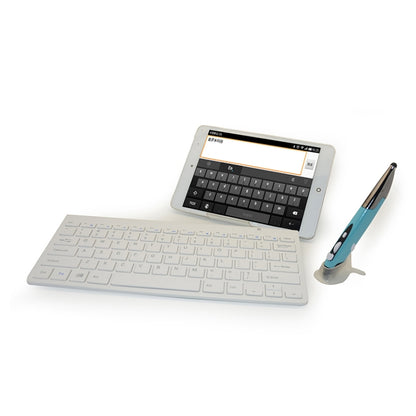KM-909 2.4GHz Wireless Multimedia Keyboard + Wireless Optical Pen Mouse with USB Receiver Set for Computer PC Laptop, Random Pen Mouse Color Delivery