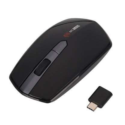 MCSaite MC-369AG USB-C / Type-C 1600DPI Trīs ātrumu regulējama bezvadu optiskā pele ar 4 pogām