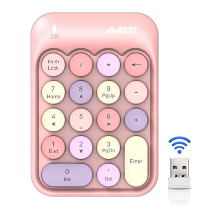 Ajazz AK18 2.4G Mini Wireless Mixed Color Keys Numeric Keyboard