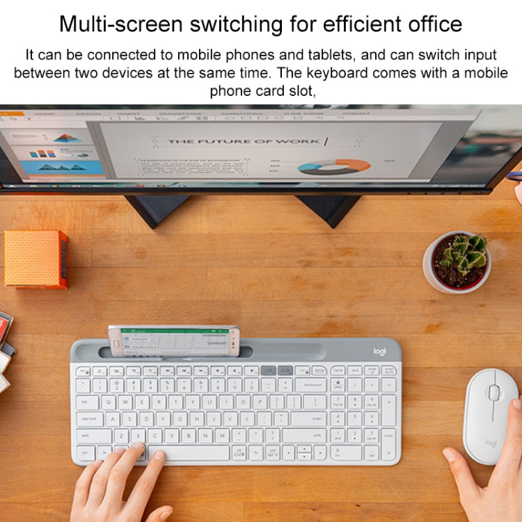 Logitech K580 Dual Modes — тонкая и легкая многофункциональная беспроводная клавиатура с держателем для телефона