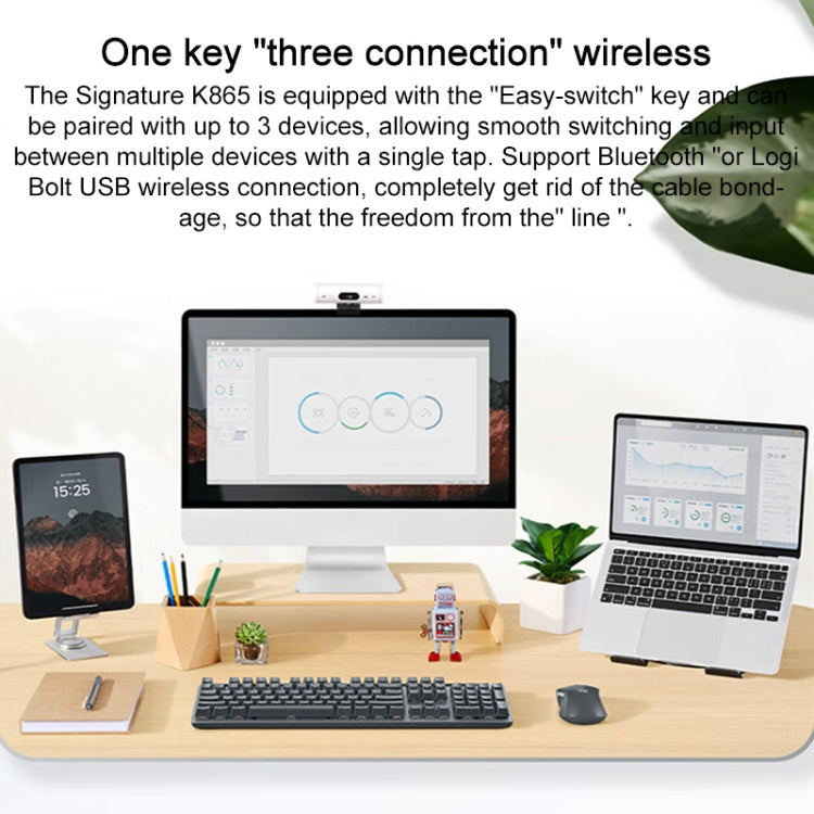 Беспроводная механическая клавиатура Logitech K865 с 104 клавишами и Bluetooth, красная рукоятка
