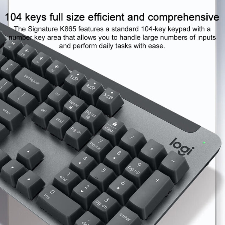 Беспроводная механическая клавиатура Logitech K865 с 104 клавишами и Bluetooth, красная рукоятка
