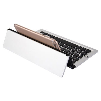 F18 Ultra-slim Rechargeable Foldable 58 Keys Bluetooth Wireless Keyboard with Holder